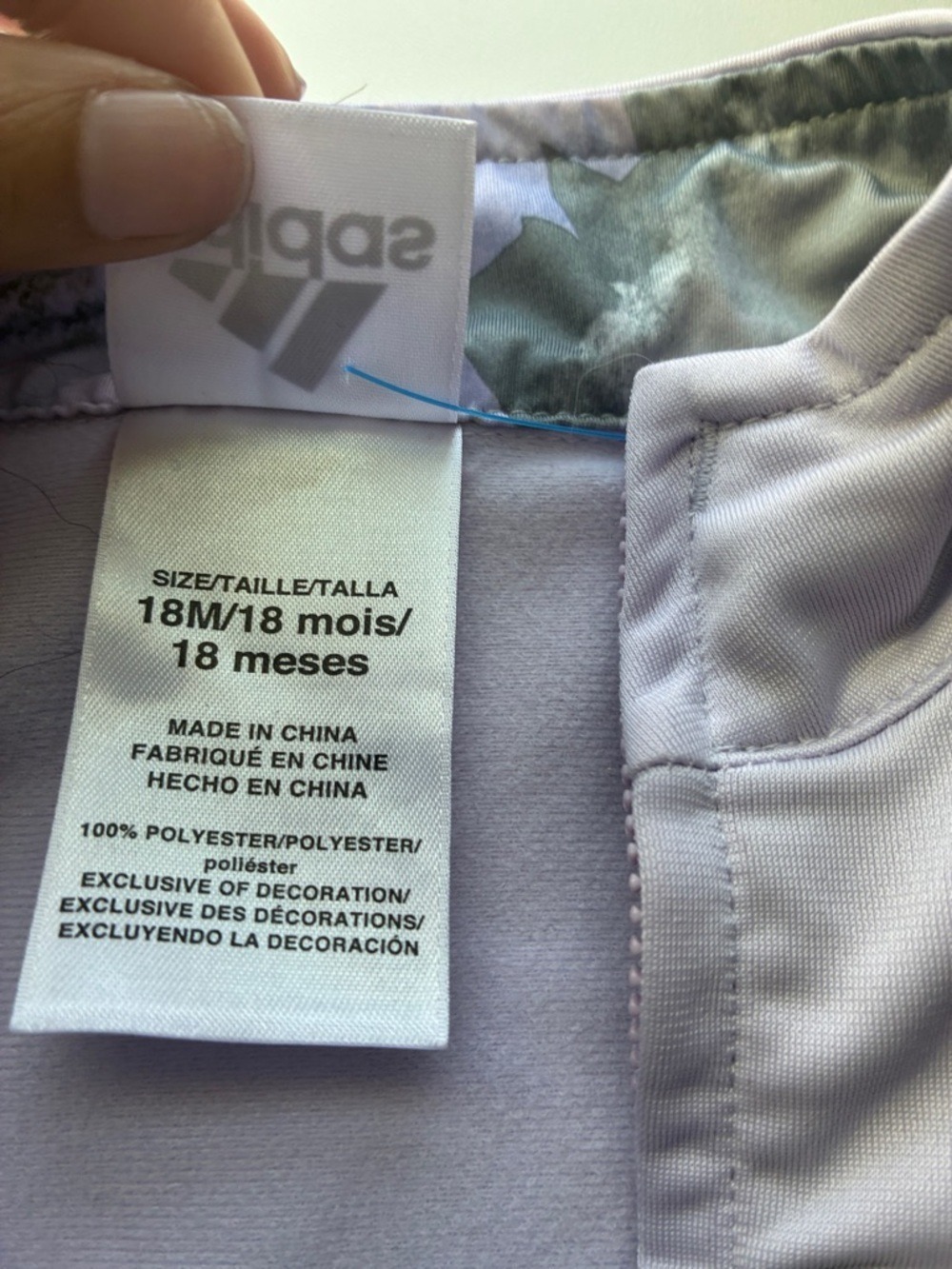 adidas Light Lavender Zip Jacket with Ruffle Hem - Picture 8 of 9
